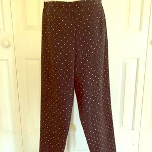 Alfred Dunner Black w/ White Polka Dot Pants